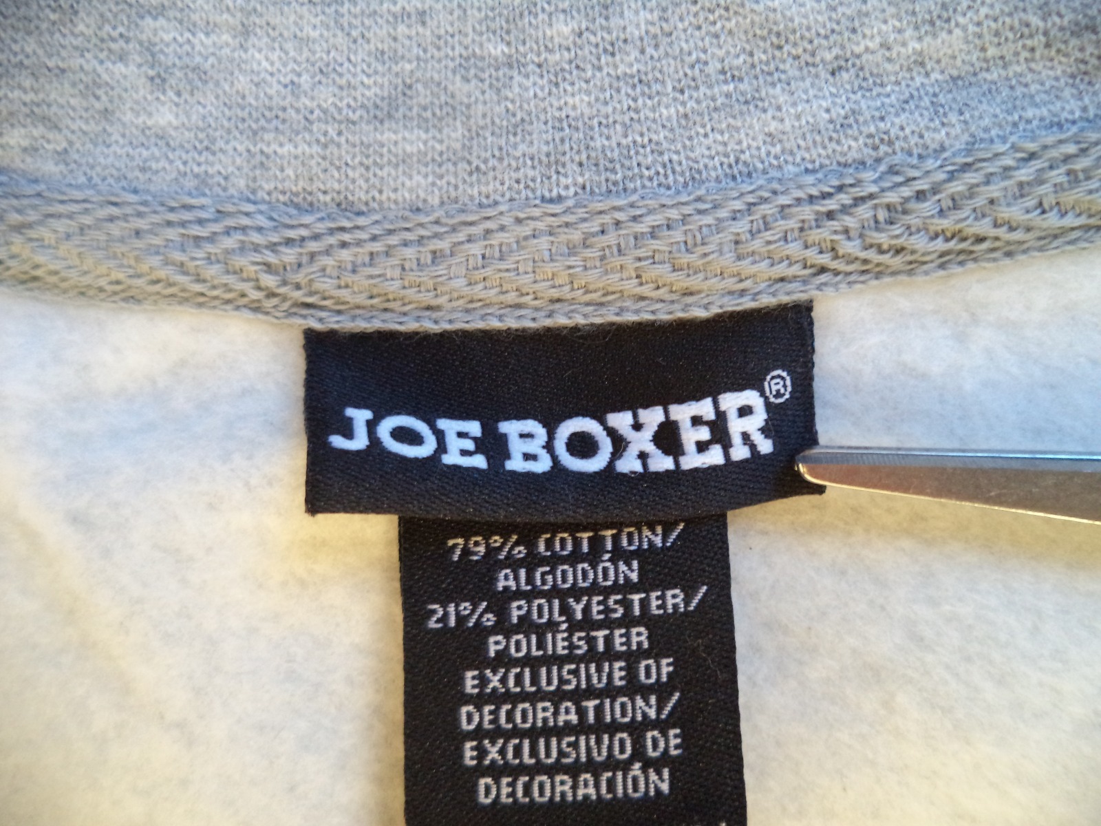 Men's Gray Joe Boxer Sweatshirt. 3XL. 79 Cotton/ 21 Polyester. eBay
