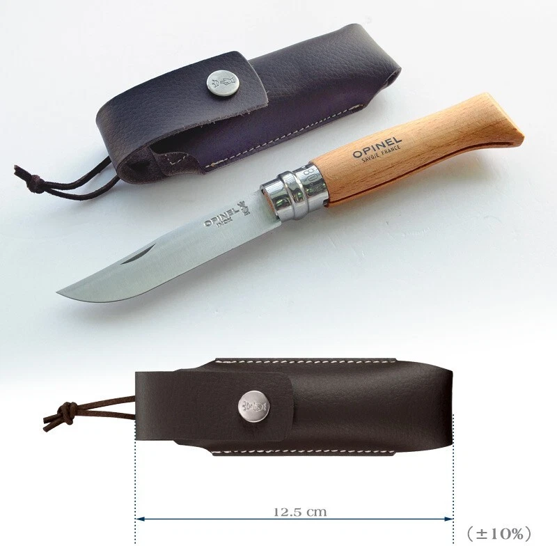 Opinel France Nº08 Cuchillo Plegable Mango Madera de Haya con Funda de Cuero 001089 Foto 4 de 4
