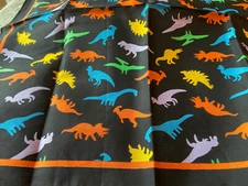 Black with Muticolor Dinosaurs BANDANA Scarf Head Neck Face Wrap Handkerchief