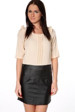 Ladies faux leather dress Size M New