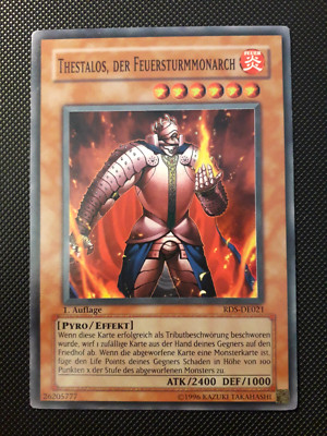 Yu-Gi-Oh! Thestalos, the Firestorm Monarch, RDS-EN021, Super Rare, 1st Ed., GD