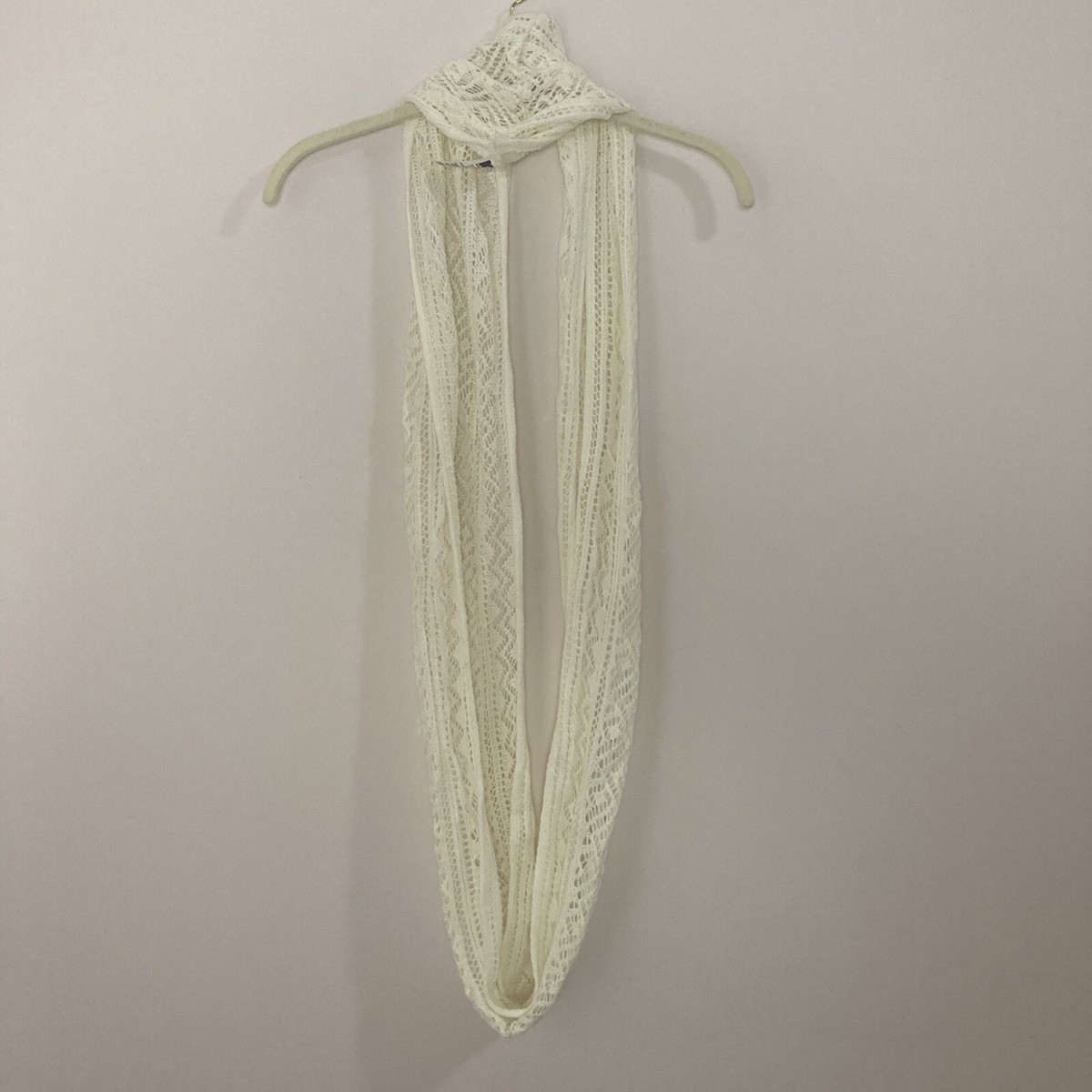 Kmart White Knit Scarf One Size Casual