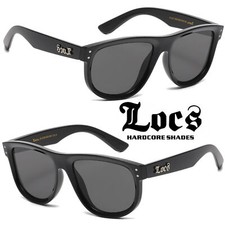 Locs Oversize Gangster Glasses Men Dark Lens Biker Large Black OG Sunglasses