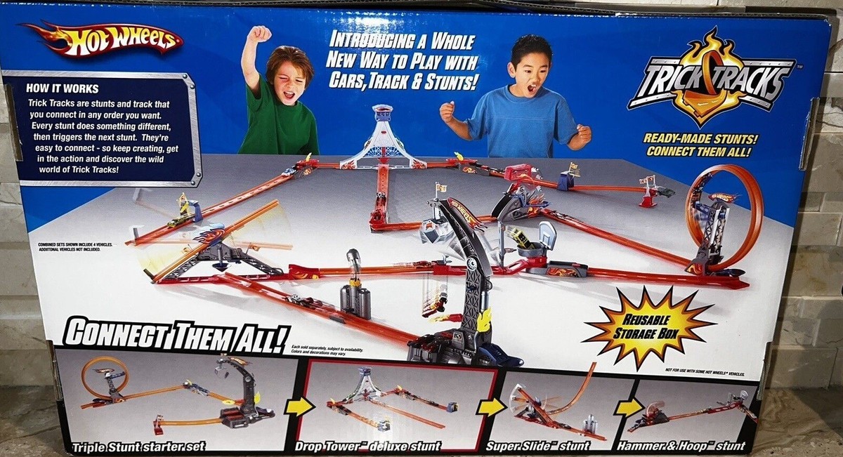 ホットウィール　HotWheels TRICK TRACKS ハンマー＆ダンク Hot Wheels Trick Tracks Hammer & Hoop is a chain-reaction