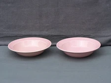 2 Rim Fruit Dessert Sauce Bowls Luray Pastels Pink by Taylor, Smith & T (TS&T)