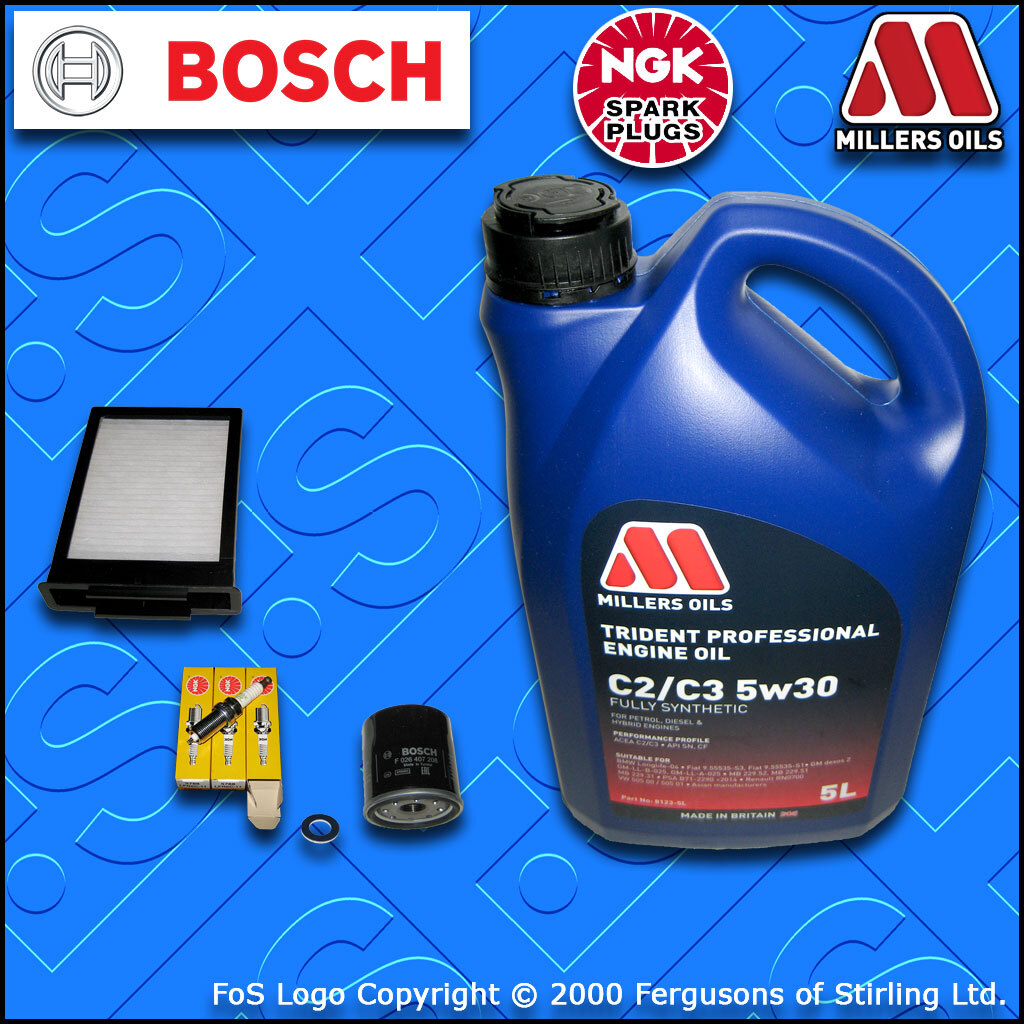 SERVICE KIT for CITROEN C1 1.0 OIL CABIN FILTERS PLUGS +OIL (2005-2014)