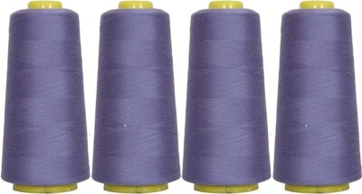 4 BIG CONES PERIWINKLE SERGER SEWING THREAD 2750 YD TEX 27 40S/2-THREADART