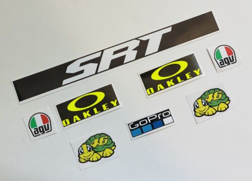 Rossi Helmet and Visor Decals/Stickers Fluro Yellow Moto GP Sticker Set 2021 SRT - Picture 1 of 3