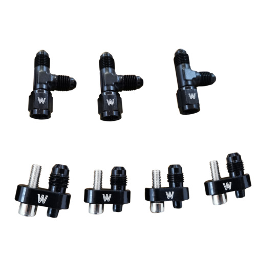 Stainless Steam Vent Coolant Crossover Kit Fit -4 AN LS1 LS6 LS2 LS7 LM7 Black - Picture 2 of 6