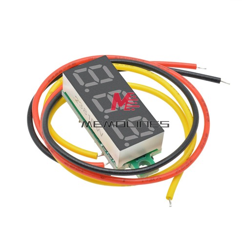 10 PCS Mini DC 0-100V 0.28" 3-Digital Voltmeter LED Voltage Panel Meter 3-Wires - Picture 13 of 61