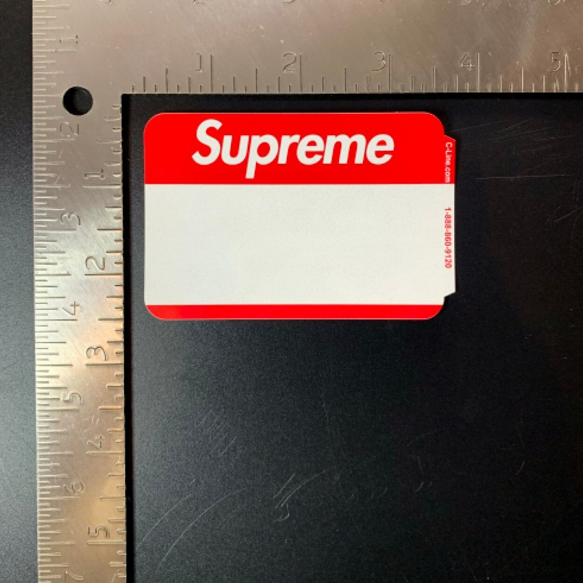 AUTHENTIC SUPREME (1) RED 3M name tag FW20 sticker decal | eBay