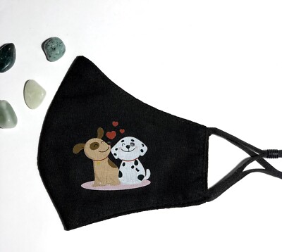 100% Linen Face Mask-better Breathing-Face Mask with Print-Valentine Mask