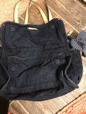 Vintage Juicy Couture dark blue denim bag Juicy Couture Pink League Hobo Denim Crossbody Bag With  main image 4
