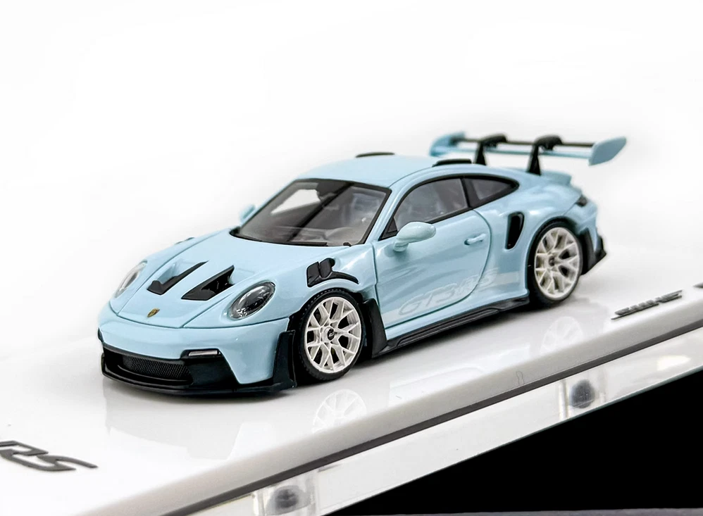 レジン製 1/64 ポルシェ911GT3RS 1/64 Resin car model Porsche 911 (992) GT3 RS Blue Limited
