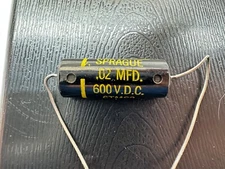 Sprague Black Beauty .02uf 600vdc capacitor 6TMS2