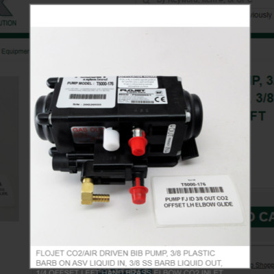 FLOJET CO2/AIR DRIVEN BIB PUMP, T5000-176