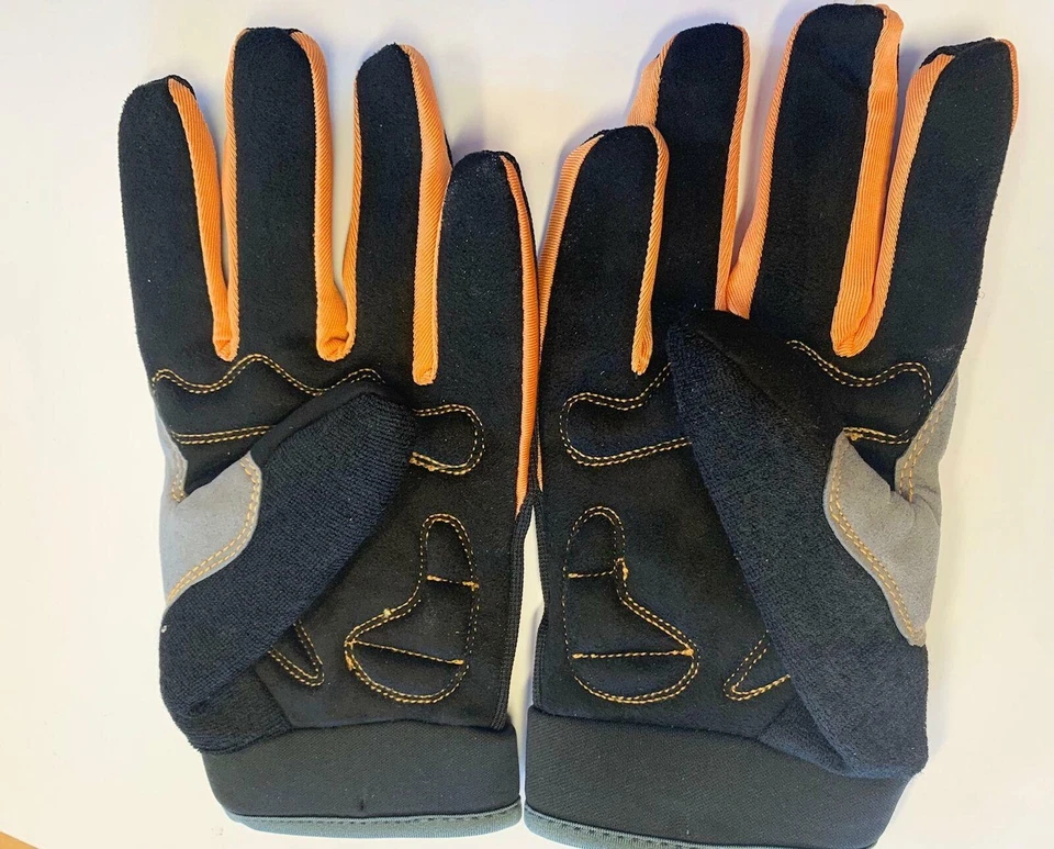 2 Pairs Mongoose L/XL Full Finger Bike Bicycle Padded Gloves BMX Mountain New - Image 3 of 4