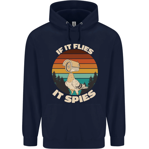 If Flies it Spies Conspiracy Theory Birds Funny Childrens Kids Hoodie - Picture 2 of 72