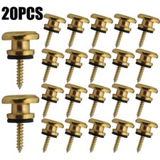 20pcs Gold Guitar Strap Buttons Locks Mushrooms Head End Pins for Bass Guitar