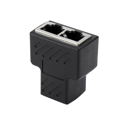 1 To 2 Ways Docking Plug Adapters Network Connector Coupler RJ45 Splitter - Afbeelding 8 van 14