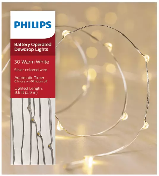 Philips battery on sale operated dewdrop lights