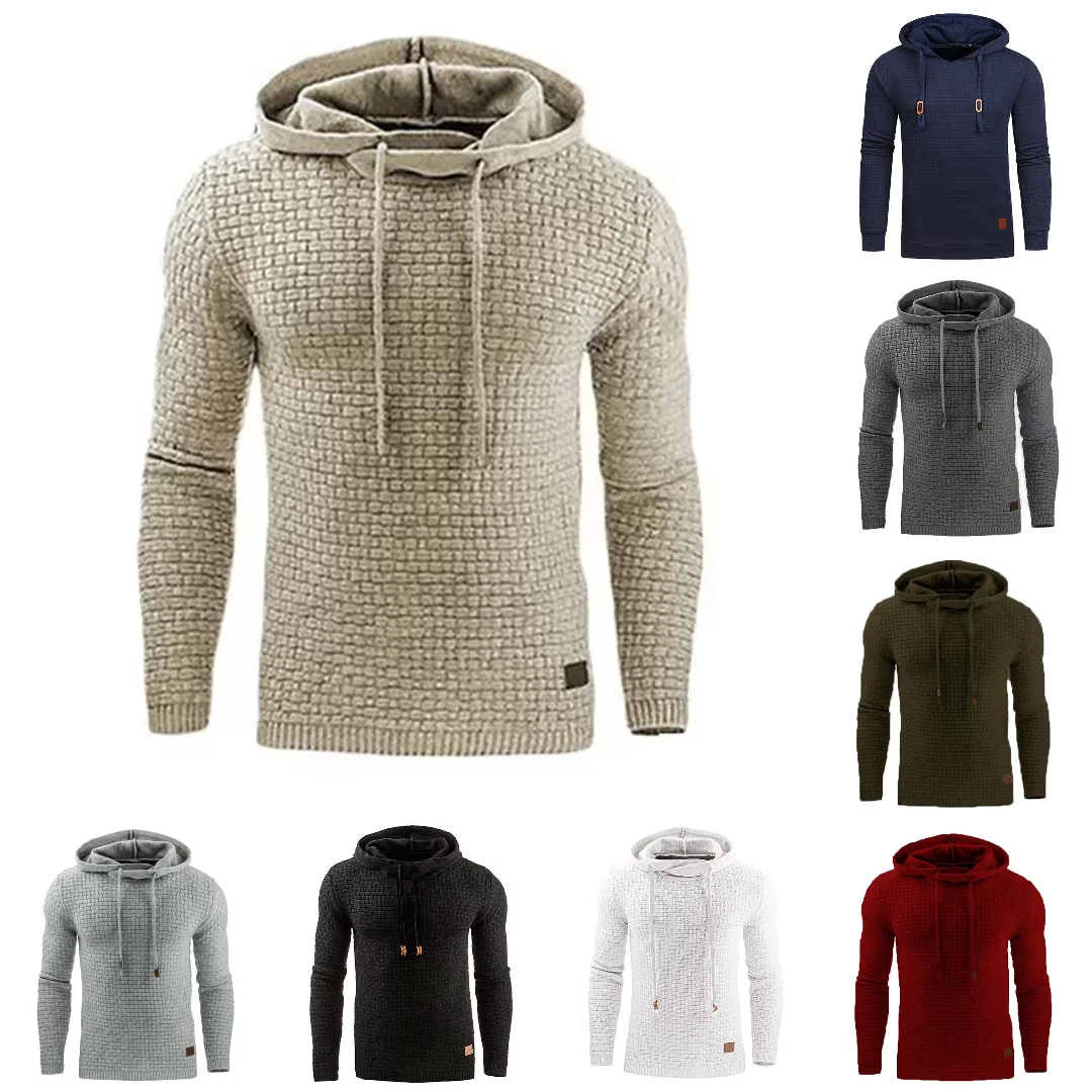 Men's Hoodie Jacket Sweatshirt Pullover Sweater Plain Hooded Basic Warm DISCOUNT