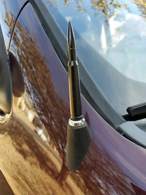 4-Inch Short Black Aluminum Antenna Mast For 1997-2011 Dodge Dakota - AM/FM, Direct Replacement