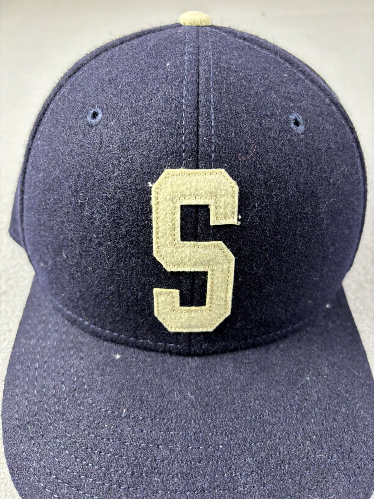 Vintage Stussy Hat Snapback Cap Blue S Logo Wool … - image 2