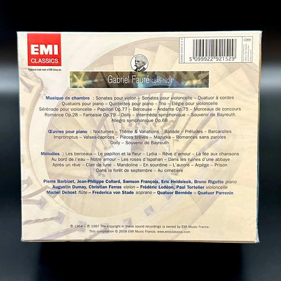 Faure PIANO WORKS, CHAMBER MUSIC, MELODIES [EMI 10 CD Box Set] SEALED - Image 2 of 3