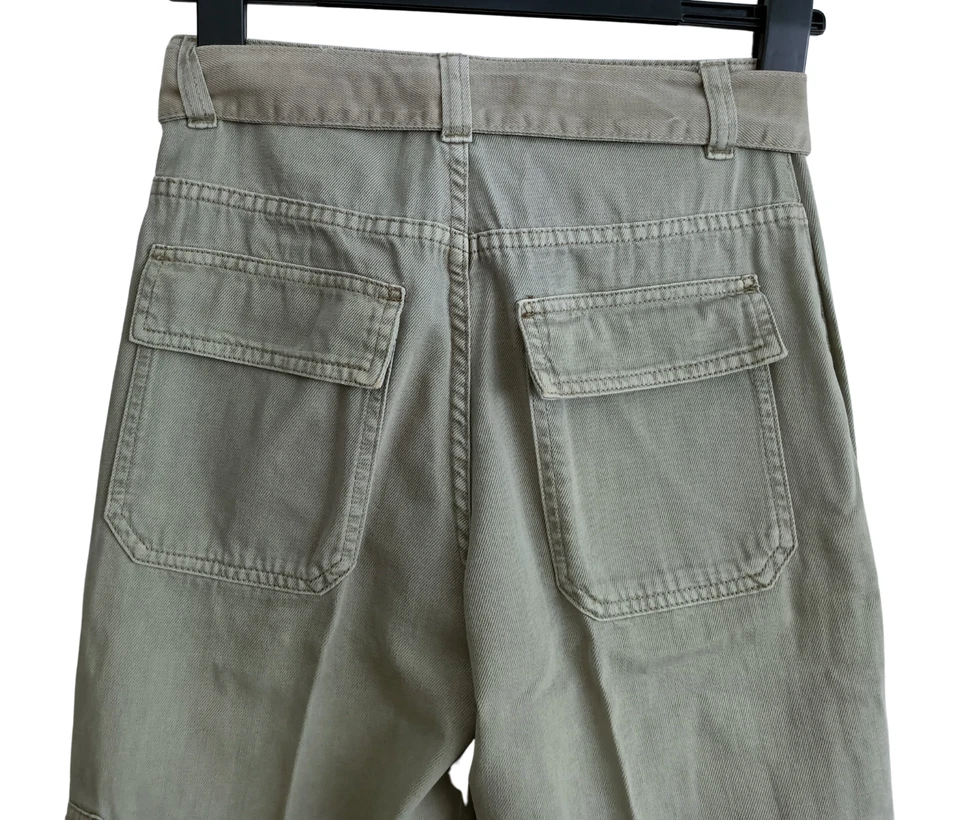 Pantalon Cargo Vert Kaki Pale. Promod. Coton. Taille 36 / S - Photo 4/4