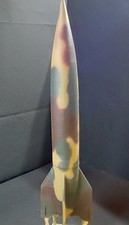 WW2 6 Inch tall V2 Rocket. 3D Printed And Painted camo finish. U.S.Seller 