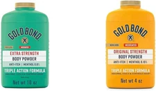 Medicated Talc-Free Extra Strength 10 Oz. & Original Strength 4 Oz. Body Powders