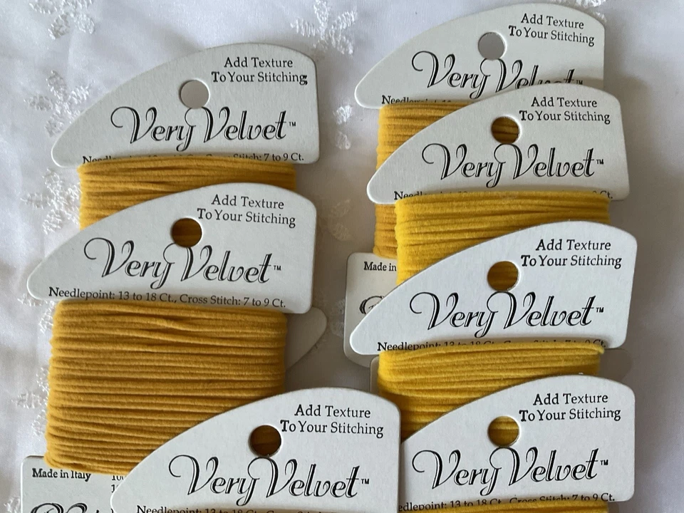 Needlepoint Embroidery Thread Rainbow Gallery Lot of 7 Very Velvet Goldenrod New - Image 2 of 3