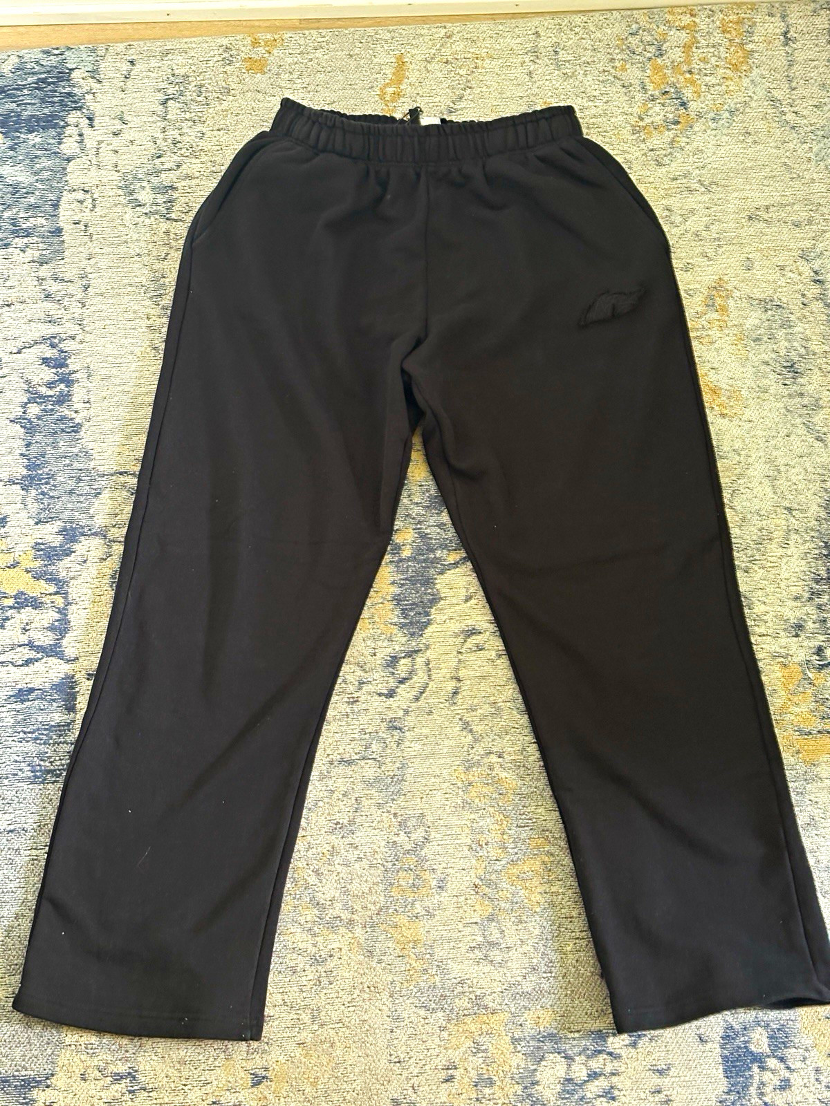 NOFS Herren Jogger Sweatpants Open Leg schwarz Gr. M elastischer Bund Baumw.