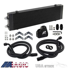 Dual Pass Bar & Plate Oil Cooler Kit For Cadillac CTS-V LS1 Camaro & Firebird 