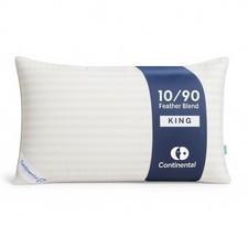 Side Sleeper Feather Down Pillow, 10 Down 90 Feather Fill, Medium 6 inch Lo...