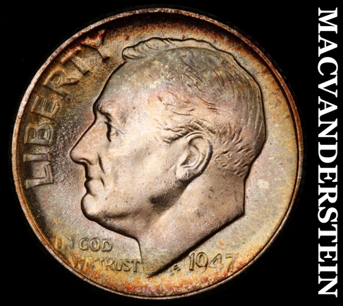 1947-D Silver Roosevelt Dime-Choice Gem Brilliant Unc Lustrous No Reserve #i4514
