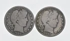 1892-1915 Lot 2 1909 1907 Barber 90% Half Dollars - Coin Collection *981