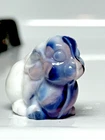 Fenton Mini Miniature Rabbit Purple Slag Excellent Condition Rare - Stunning