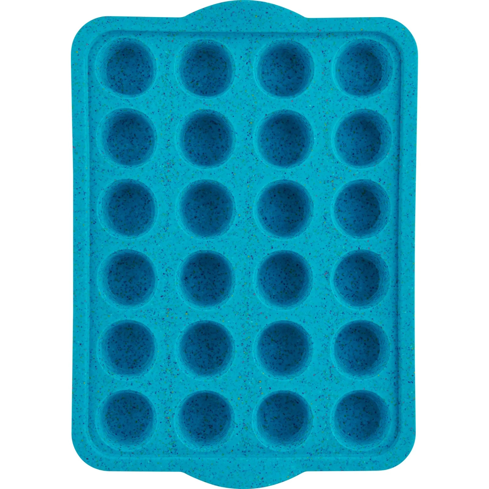 Trudeau Structure Silicone 24 Cavity Mini Muffin Pan, Tropical Granite