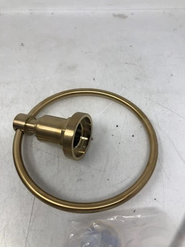 Signature HardWare GreyField Towel Ring-Brushed Gold Wall Mounted-SHGFTRBG - Picture 5 of 5