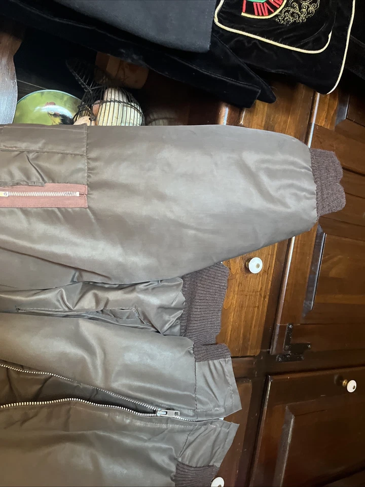 SEARS / WORK LEISURE - Faux Fur Collar Lined Bomber XL Jacket - Image 2 of 4