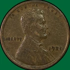 1921 Lincoln Wheat Cent Extremely Fine XF Coin #40917
