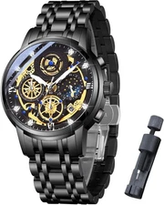 Invicta Reloj De Acero Inoxidable Bañado en Oro Para Hombre
