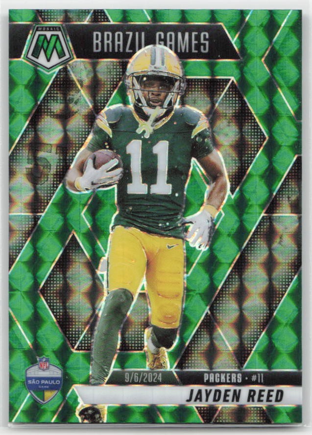 2025 Panini Mosaic #264 Jayden Reed Mosaic Green