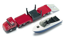 Lorry/Truck Carrier + Boat Model Toy Diecast Moving Parts 1:87 Scale Siku 1613