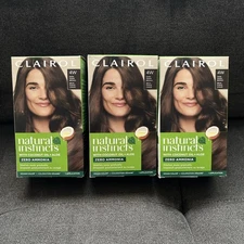 A Lot 3x Clairol Natural Instincts Demi Permanent Hair Color 4W Dark Warm Brown