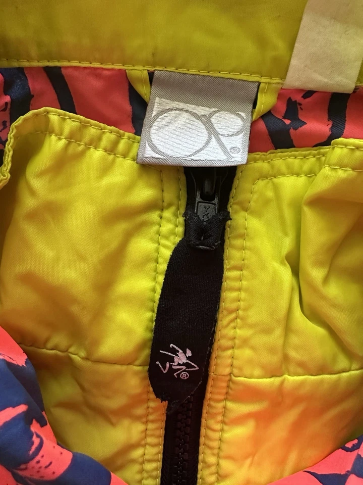 Chaqueta cortavientos vintage años 80 90 OP Ocean Pacific azul surf neón para hombre L rara Foto 4 de 4