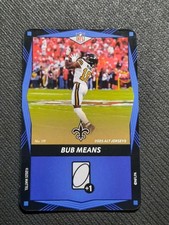 2025 UNO Elite Blue #119 Bub Means New Orleans Saints