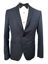 Giacca blazer cappotto sportivo ZARA UOMO blu navy SERA FUMO formale SLIM 38R
